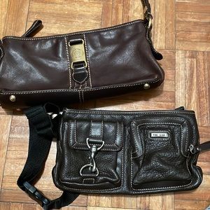 Bundle offer. 2 brown leather sack bags.